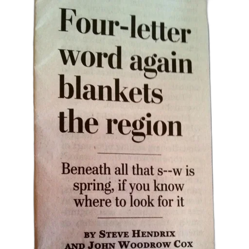 newspaper, article, headline, four-letter, word, again, blankets, region transparent PNG cut-out