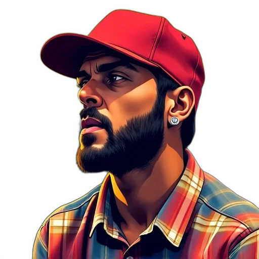 face, hat, jacket, animal, photorealistic, cartoon, pixel art, comic book art transparent PNG cut-out