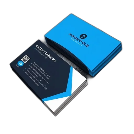3d render, blue, business, card, black, color, scheme, displayed transparent PNG cut-out