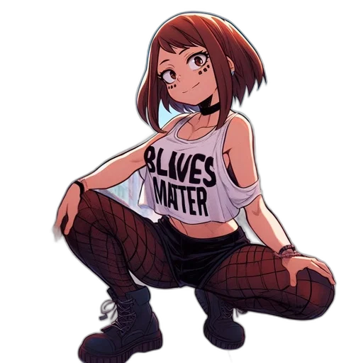 jacket, dress, creature, robot, pixel art, anime, cartoon, comic book art transparent PNG cut-out
