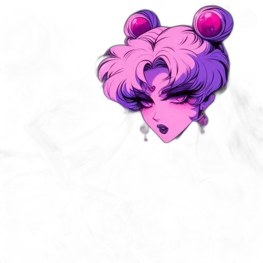crown, mask, face, creature, concept art, pixel art, vaporwave, anime transparent PNG cut-out