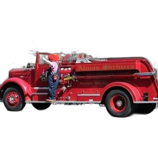 car, weapon, fire, clown, waves, atop, old, truck transparent PNG cut-out