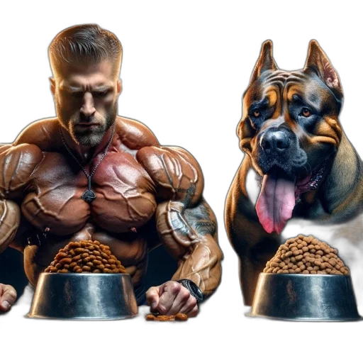 animal, concept art, photorealistic, fantasy art, 3d render, muscular, man, large transparent PNG cut-out
