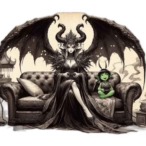 mask, furniture, concept art, fantasy art, comic book art, pixel art, fire, green transparent PNG cut-out