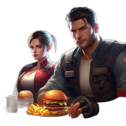 food, jacket, concept art, cyberpunk, pixel art, comic book art, outer space, neon lights transparent PNG cut-out