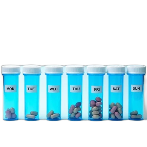 bottle, vaporwave, blue, colorful, pastel, set, seven, pill transparent PNG cut-out