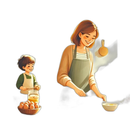 food, staff, pixel art, concept art, watercolor, oil painting, fire, earth tones transparent PNG cut-out