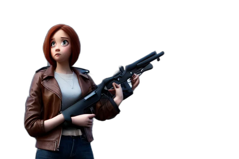 weapon, jacket, concept art, 3d render transparent PNG cut-out