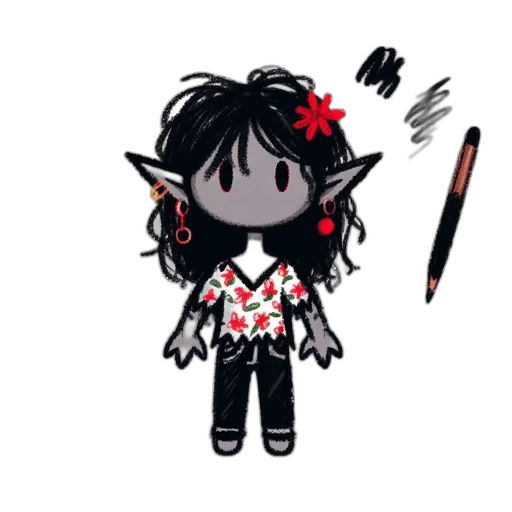 staff, creature, weapon, hair, concept art, fantasy art, pixel art, cartoon transparent PNG cut-out