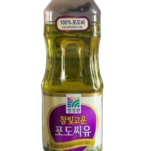 bottle, food, photorealistic, 3d render, 100, grapeseed, oil, korean transparent PNG cut-out