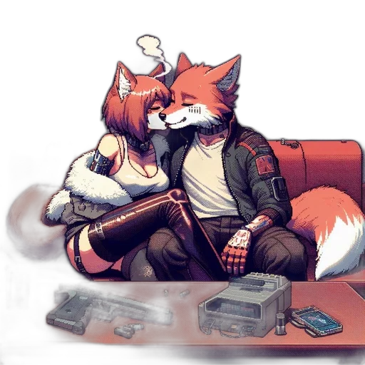 jacket, furniture, cyberpunk, pixel art, concept art, watercolor, fire, snow transparent PNG cut-out