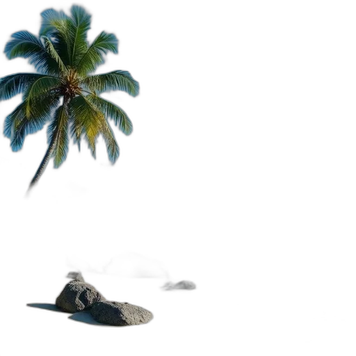 tree, shoes, animal, umbrella, photorealistic, 3d render, concept art, vaporwave transparent PNG cut-out