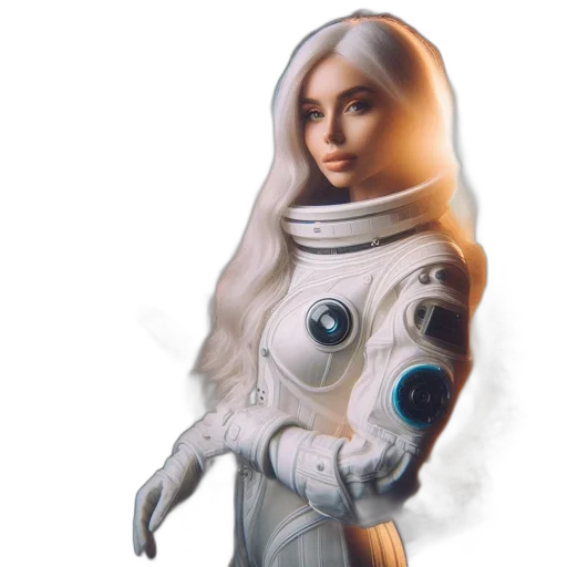 robot, dress, jacket, face, concept art, fantasy art, pixel art, 3d render transparent PNG cut-out