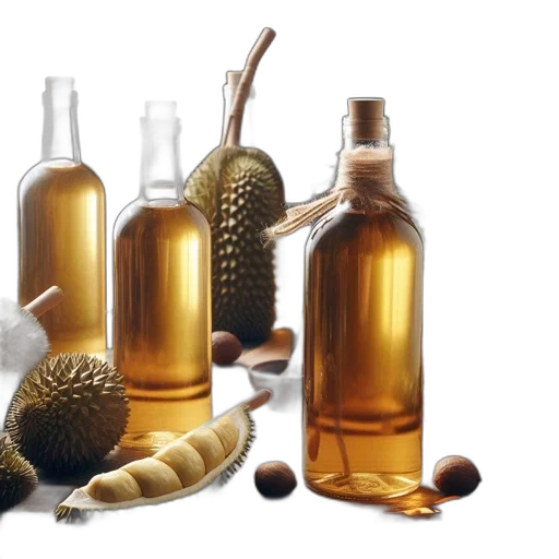 bottle, food, photorealistic, dimly, lit, rustic, scene, three transparent PNG cut-out
