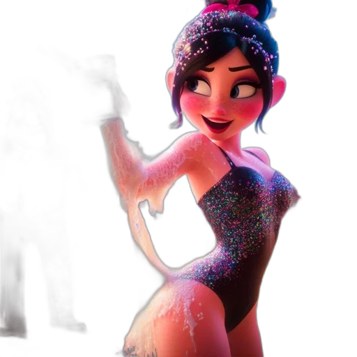 dress, concept art, cartoon, 3d render, fantasy art, fire, neon lights, snow transparent PNG cut-out