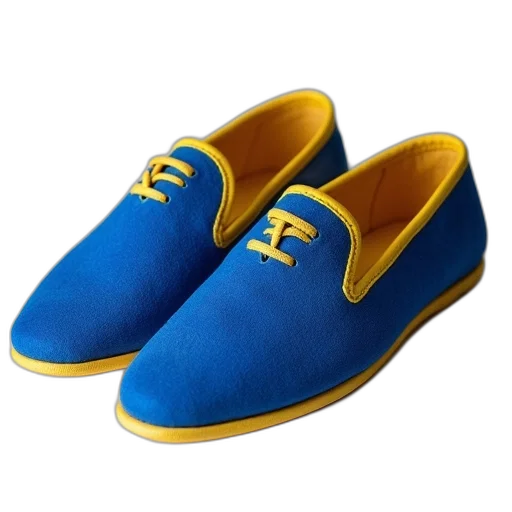 shoes, 3d render, blue, two transparent PNG cut-out