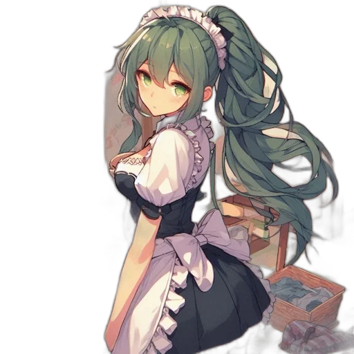 dress, staff, weapon, dragon, anime, fantasy art, concept art, pixel art transparent PNG cut-out