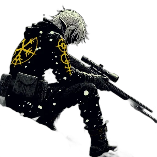 weapon, sword, jacket, staff, concept art, pixel art, cyberpunk, fantasy art transparent PNG cut-out