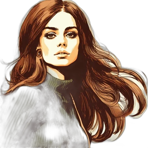 face, hair, jacket, dress, photorealistic, watercolor, cartoon, comic book art transparent PNG cut-out