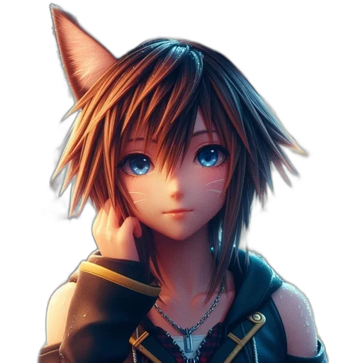 staff, face, animal, mask, anime, fantasy art, pixel art, 3d render transparent PNG cut-out
