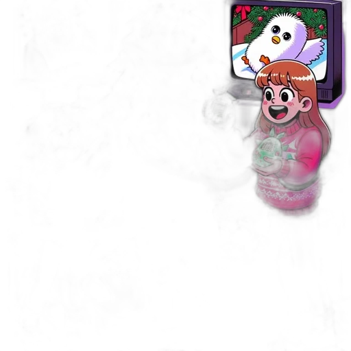 bottle, creature, robot, pixel art, concept art, vaporwave, 3d render, snow transparent PNG cut-out
