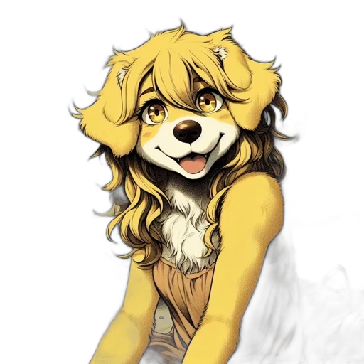 staff, animal, watercolor, fantasy art, concept art, anime, golden, earth tones transparent PNG cut-out