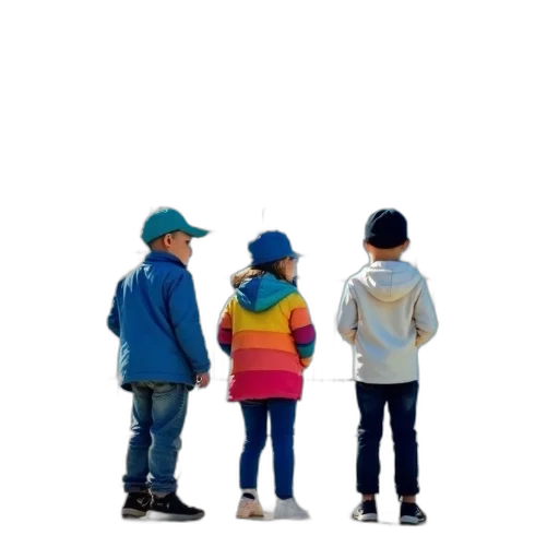 jacket, hat, umbrella, staff, 3d render, concept art, blue, neon transparent PNG cut-out