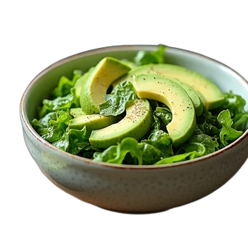 food, weapon, photorealistic, 3d render, green, bowl, salad, avocado transparent PNG cut-out