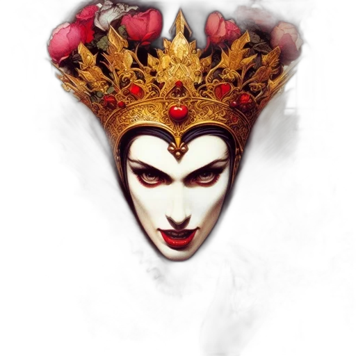 crown, mask, jewelry, face, fantasy art, concept art, photorealistic, 3d render transparent PNG cut-out