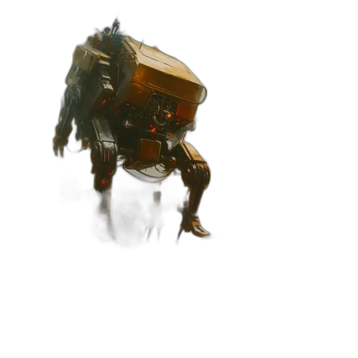 robot, creature, weapon, mask, concept art, 3d render, fantasy art, pixel art transparent PNG cut-out