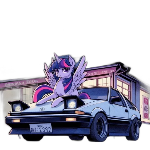 car, dragon, animal, creature, vaporwave, anime, concept art, pixel art transparent PNG cut-out