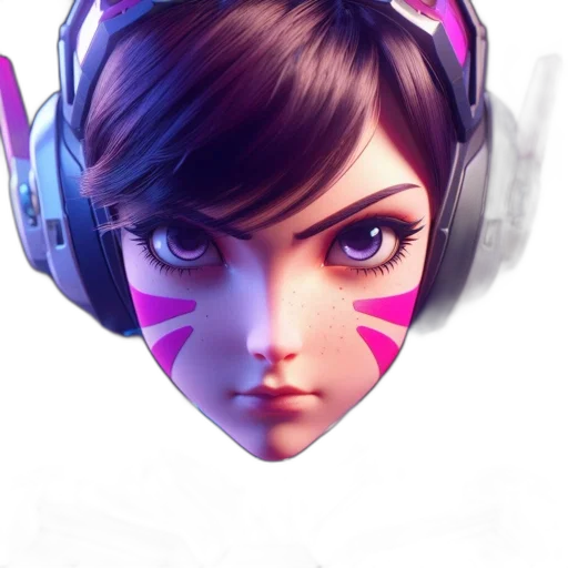 face, mask, weapon, robot, concept art, fantasy art, cyberpunk, photorealistic transparent PNG cut-out