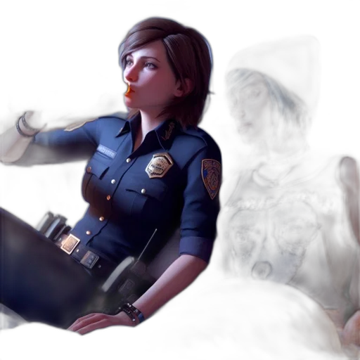 staff, concept art, photorealistic, 3d render, comic book art, two, females, occupy transparent PNG cut-out