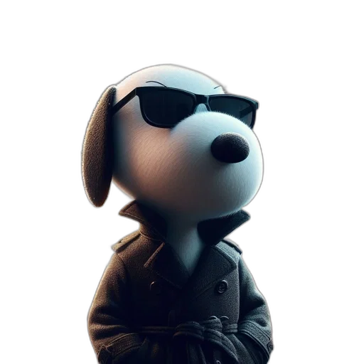 jacket, mask, staff, animal, 3d render, cartoon, concept art, comic book art transparent PNG cut-out