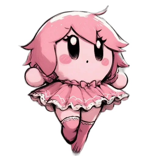 dress, creature, flower, staff, pixel art, anime, concept art, watercolor transparent PNG cut-out
