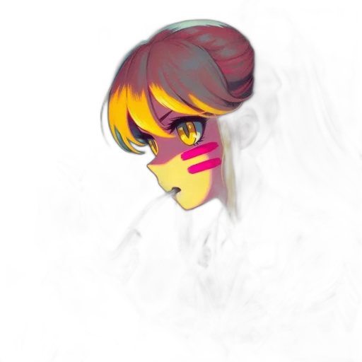 mask, face, hat, robot, anime, pixel art, concept art, watercolor transparent PNG cut-out