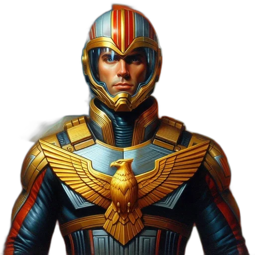 robot, concept art, comic book art, 3d render, golden, individual, futuristic, armor transparent PNG cut-out