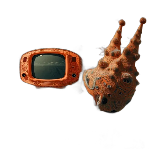 mask, weapon, creature, animal, 3d render, concept art, photorealistic, underwater transparent PNG cut-out
