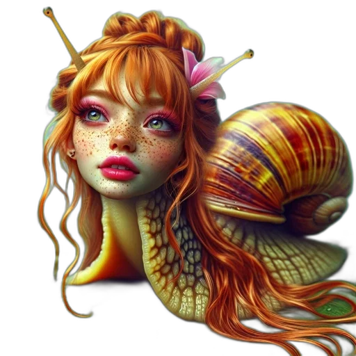 creature, hair, fantasy art, photorealistic, concept art, 3d render, underwater, golden transparent PNG cut-out