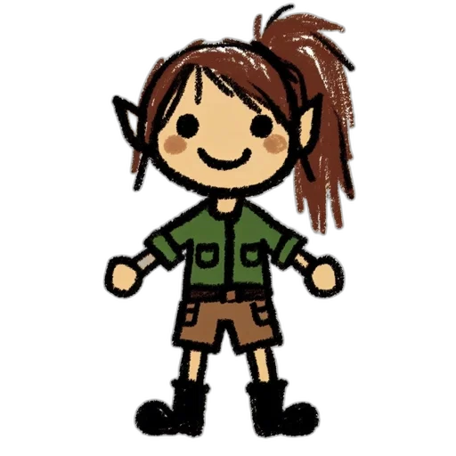 staff, jacket, creature, animal, pixel art, concept art, cartoon, fantasy art transparent PNG cut-out