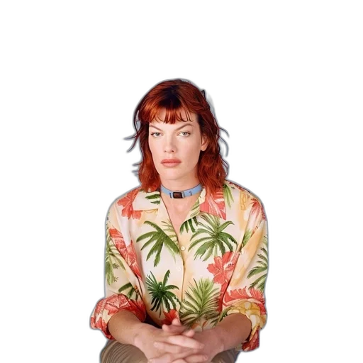 dress, jacket, hair, face, vaporwave, photorealistic, 3d render, forest transparent PNG cut-out