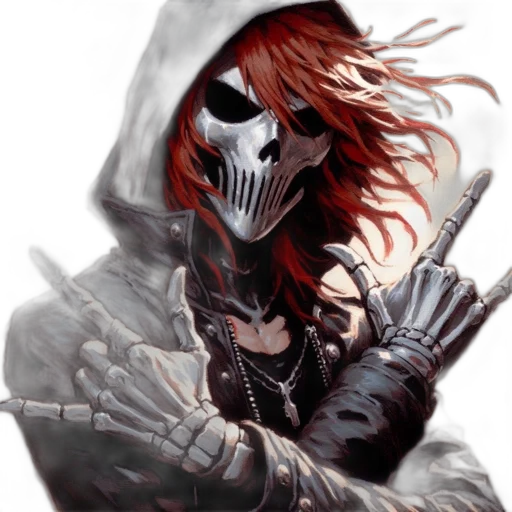 mask, jacket, face, comic book art, concept art, cyberpunk, fantasy art, monochrome transparent PNG cut-out