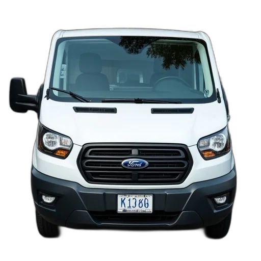 car, weapon, staff, white, ford, van, parked, lot transparent PNG cut-out