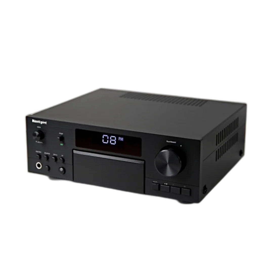 3d render, black, modern, stereo, system, digital, display, control transparent PNG cut-out
