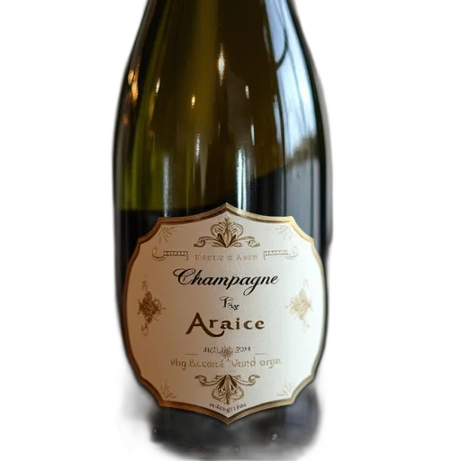 bottle, 3d render, personalized, champagne transparent PNG cut-out