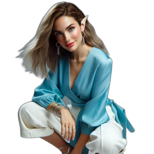 jewelry, dress, jacket, face, photorealistic, oil painting, concept art, cartoon transparent PNG cut-out