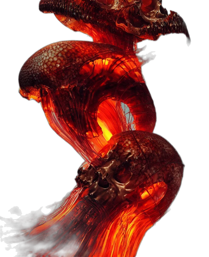 dragon, creature, animal, staff transparent PNG cut-out
