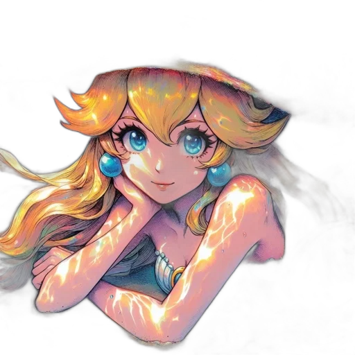 crown, face, dress, mask, watercolor, concept art, anime, pixel art transparent PNG cut-out