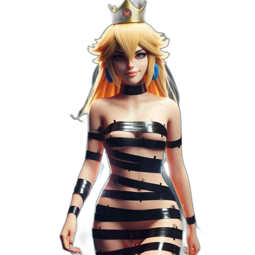 dress, crown, hat, concept art, 3d render, fantasy art, anime, animated transparent PNG cut-out