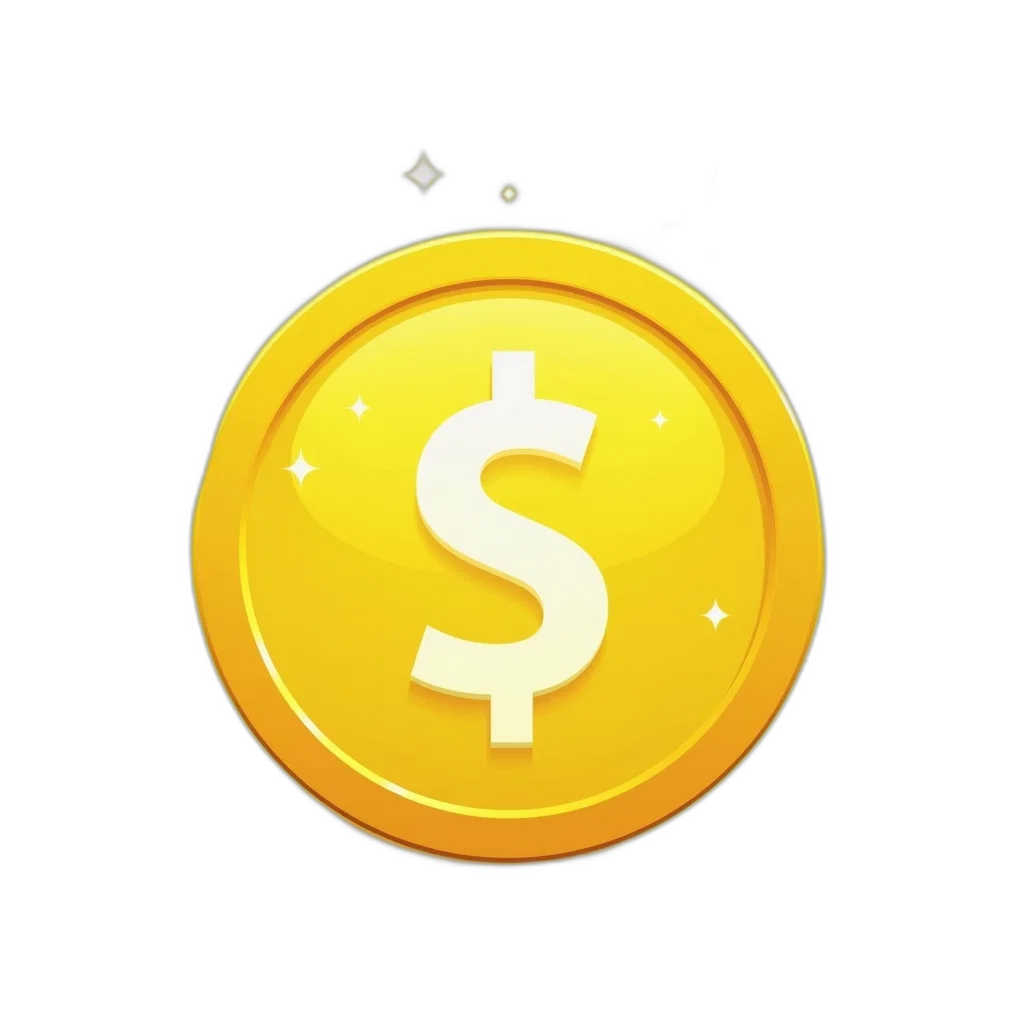jewelry, face, 3d render, stylized, illustration, coin, yellow, background transparent PNG cut-out
